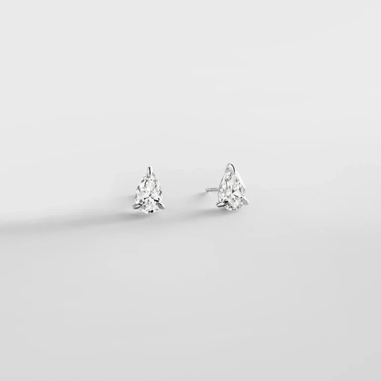 Debra 14K Gold Earrings - Pear Stone | BaubleBar