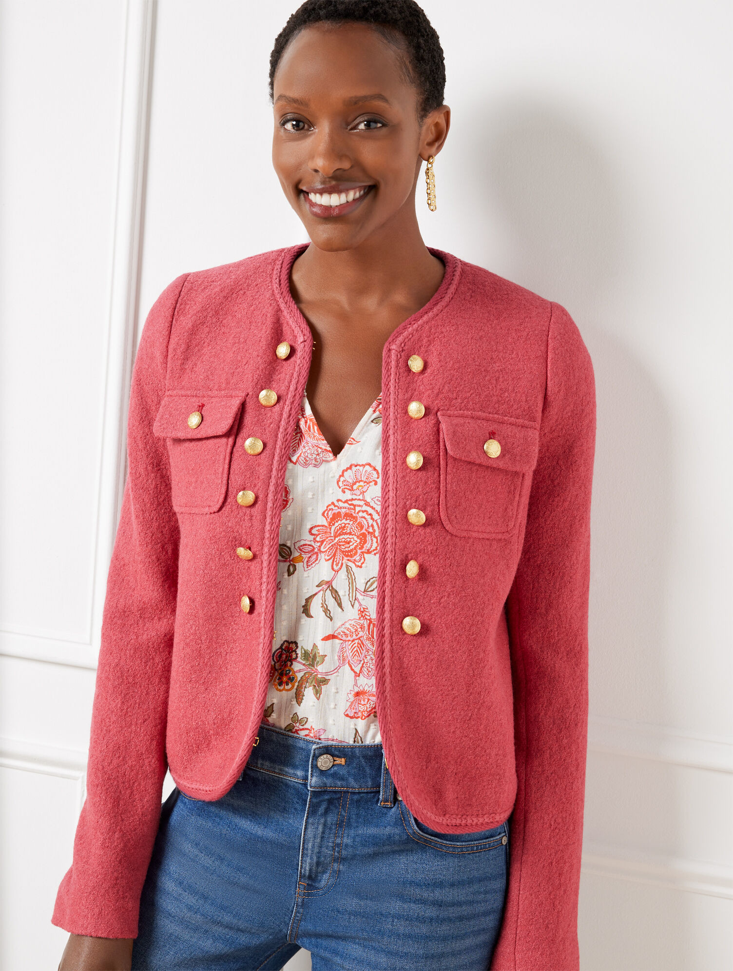 Berkshire Wool Blend Crop Jacket | Talbots