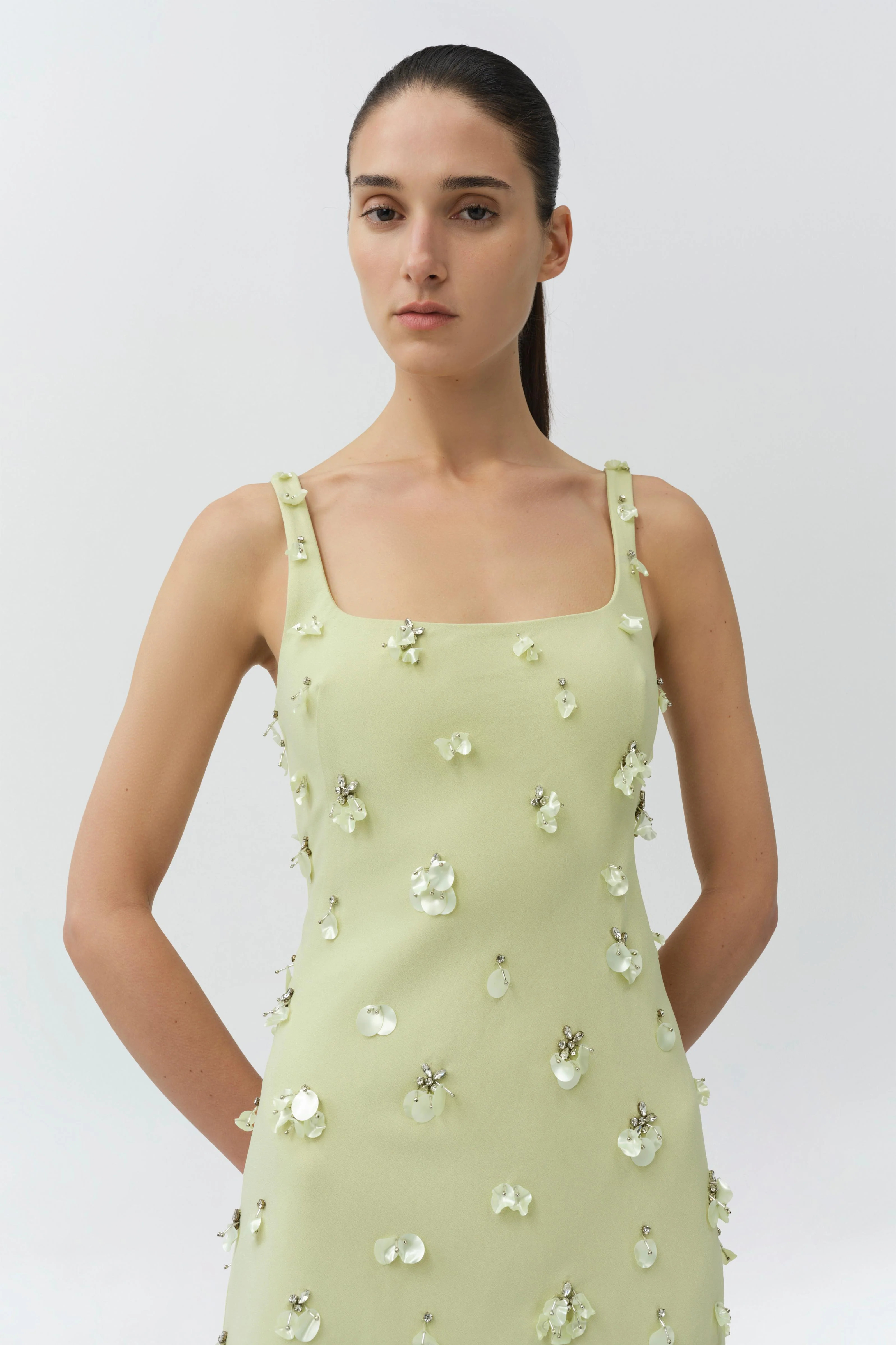 Ziva Embellished Crepe Mini Dress | Simkhai