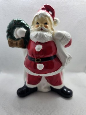 Vtg HF Co Ceramic Santa Planter Hand Painted Japan 6" Tall | eBay US