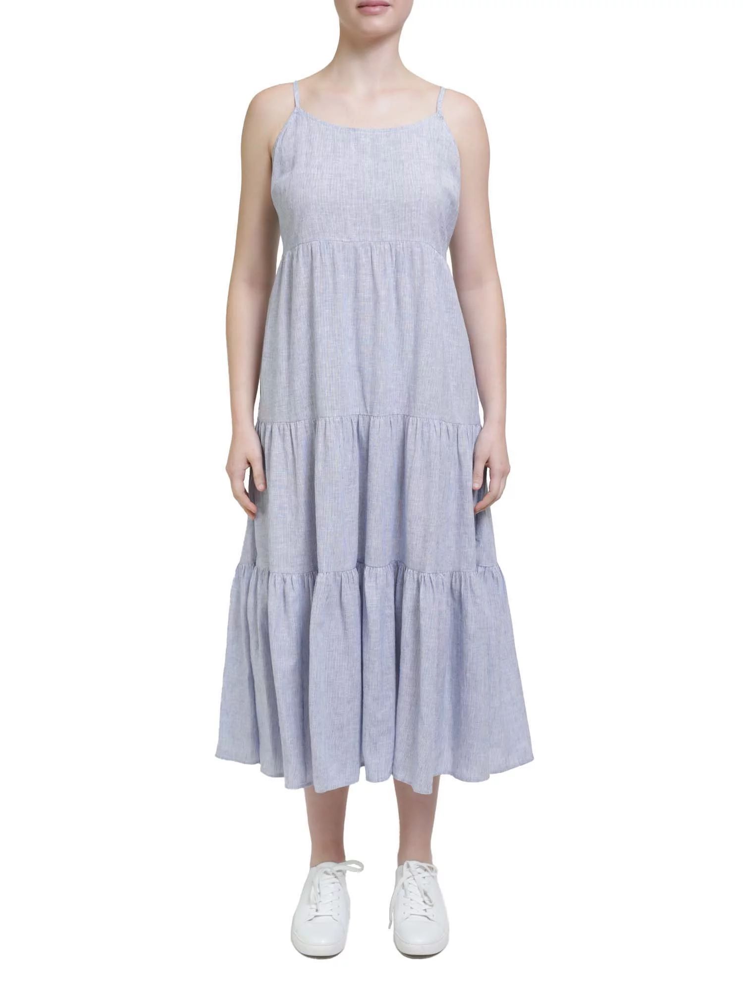 BeachLunchLounge Womens Tiered Maxi Dress with Adjustable Strap - Walmart.com | Walmart (US)