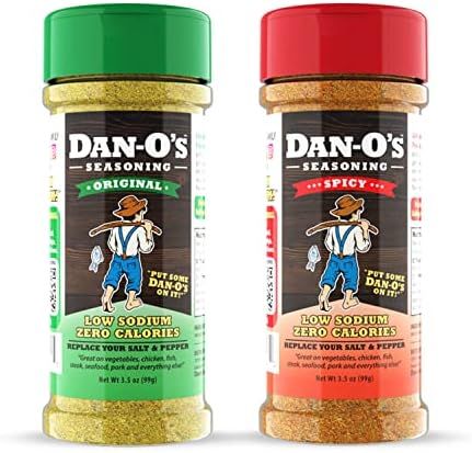 Dan-O's Seasoning Starter Pack - All Natural, Low Sodium, No Sugar, No MSG - Two (2) 3.5 oz Bottl... | Amazon (US)