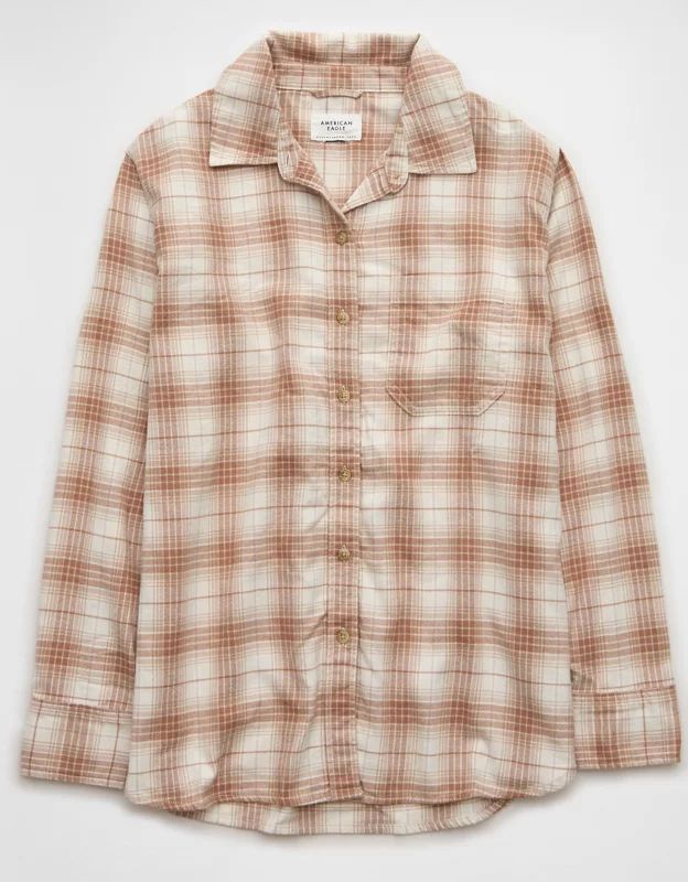 AE Oversized Plaid Flannel Shirt | American Eagle Outfitters (US & CA)