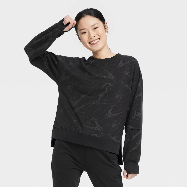 Women's French Terry Crewneck Sweatshirt - All in Motion™ | Target