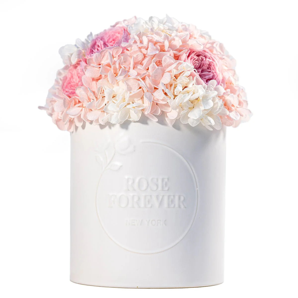 Hydrangea Bouquet - Ceramic Vase | Rose Forever 