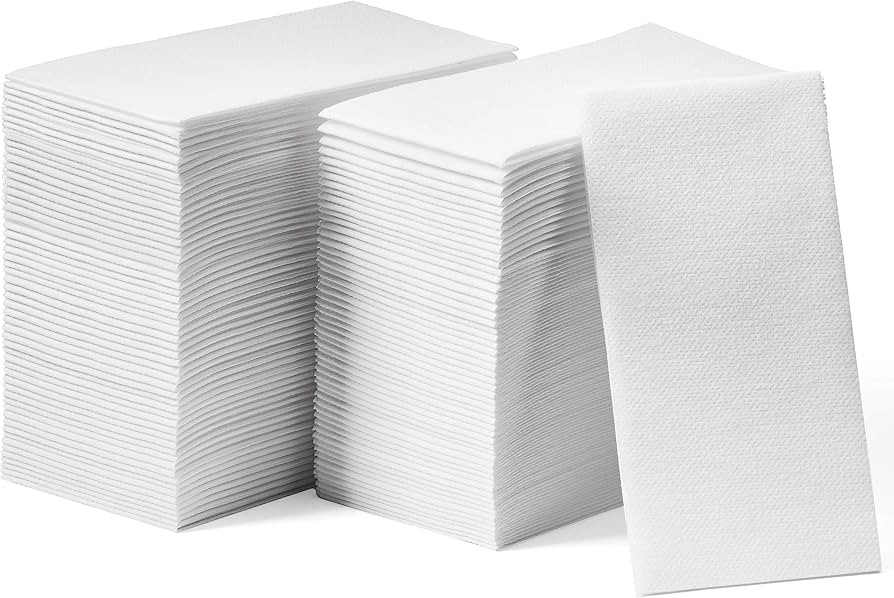 Disposable Linen-Feel Guest Towels [Pack of 300] - Disposable 8" x 17" Cloth-Like Hand Towels, Ma... | Amazon (US)