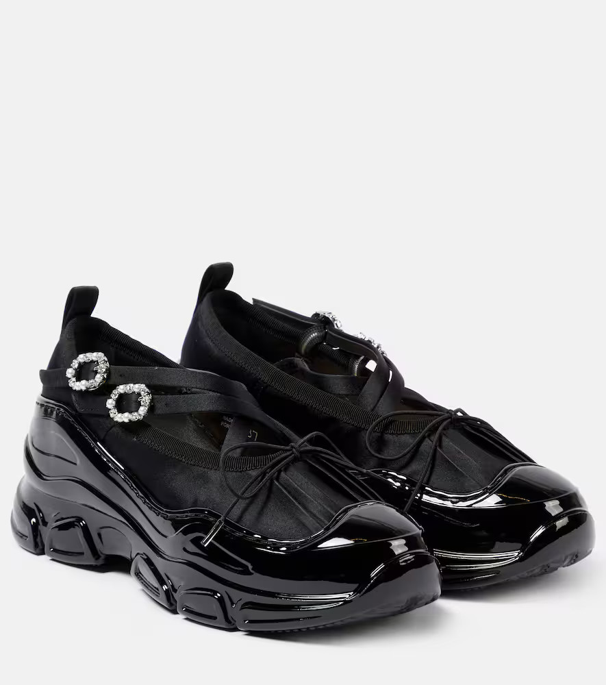 Simone Rocha Crystal-embellished satin flats | Mytheresa (US/CA)