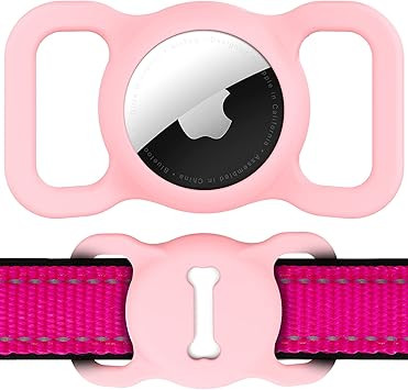 for Airtag Dog Collar Holder, Air Tag Protective Cat Airtag Dog Collar,Silicone AirTags GPS Track... | Amazon (US)