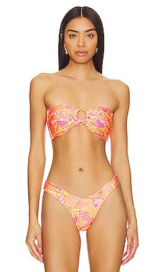 Kulani Kinis Bandeau Bikini Top in Citrus Sunrise from Revolve.com | Revolve Clothing (Global)
