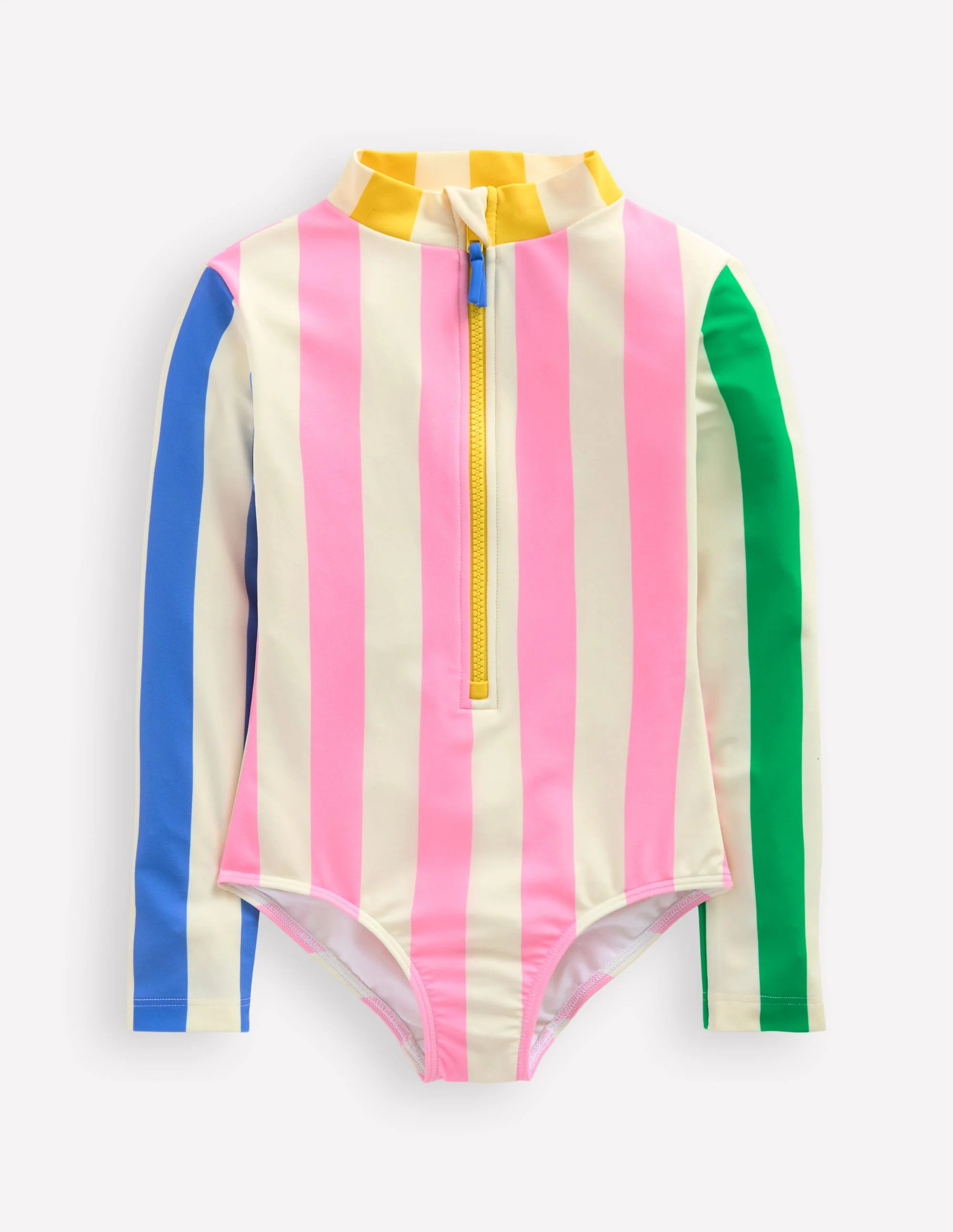 Long-Sleeved Swimsuit-Hotchpotch Stripe | Boden (US)