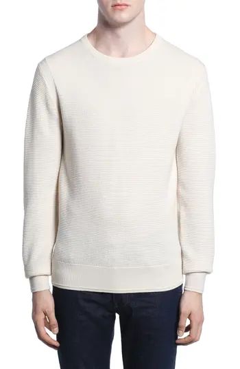 Men's Todd Snyder Merino Waffle Knit Wool Sweater, Size Large - White | Nordstrom