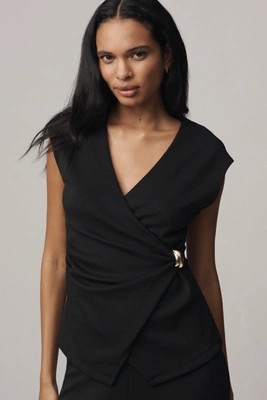 Maeve Hardware Wrap Top | Anthropologie (US)