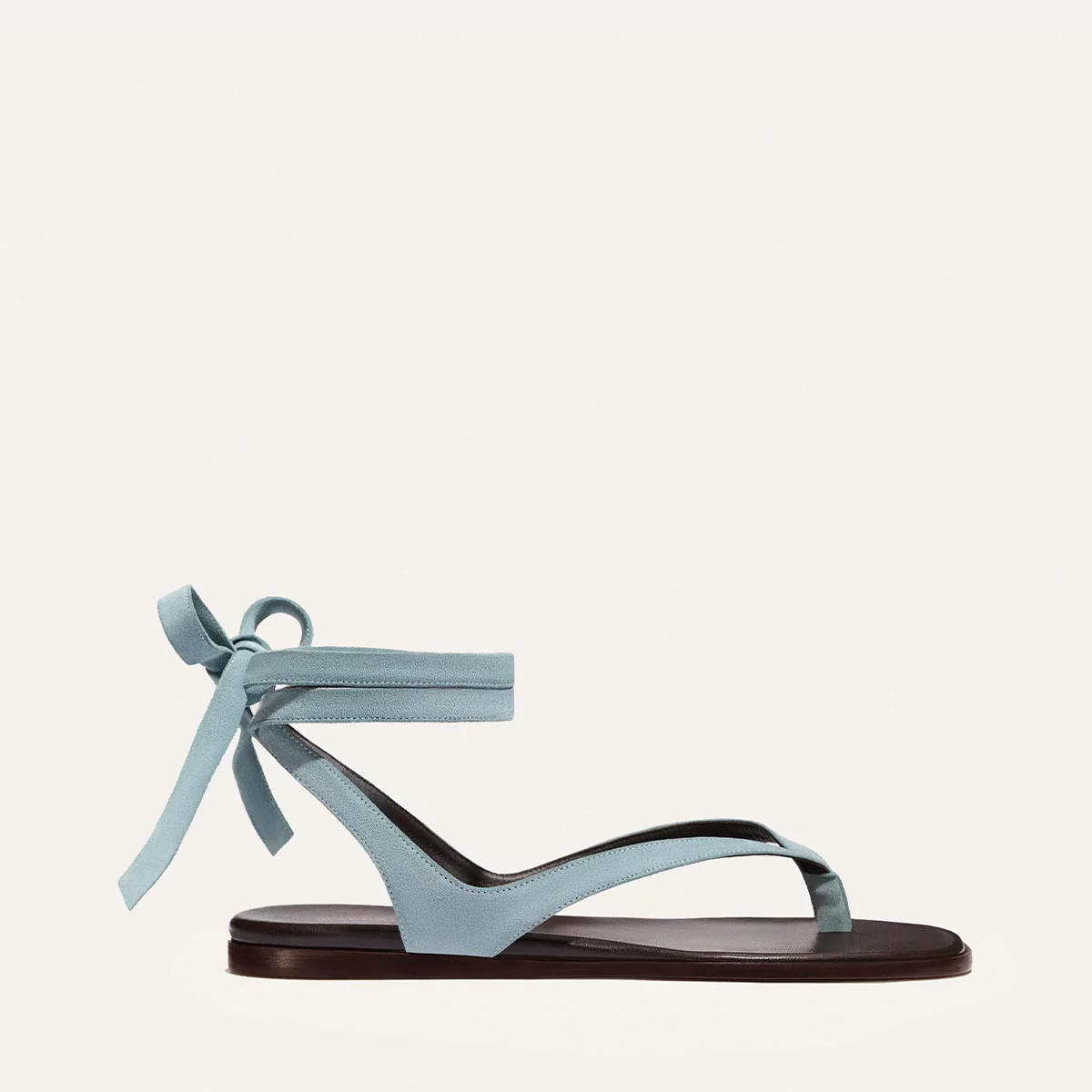 The Palermo Wrap Sandal - Ocean Suede | Margaux