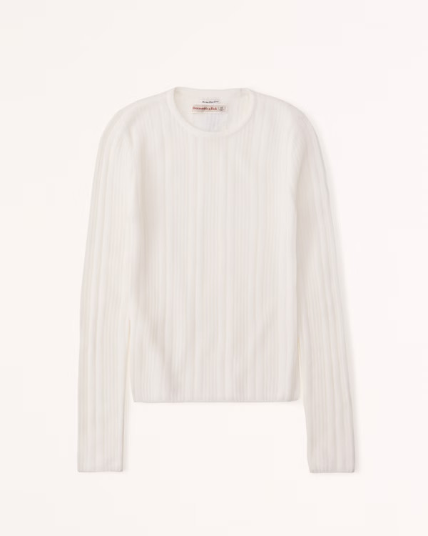 Merino Wool-Blend Crew Sweater | Abercrombie & Fitch (US)