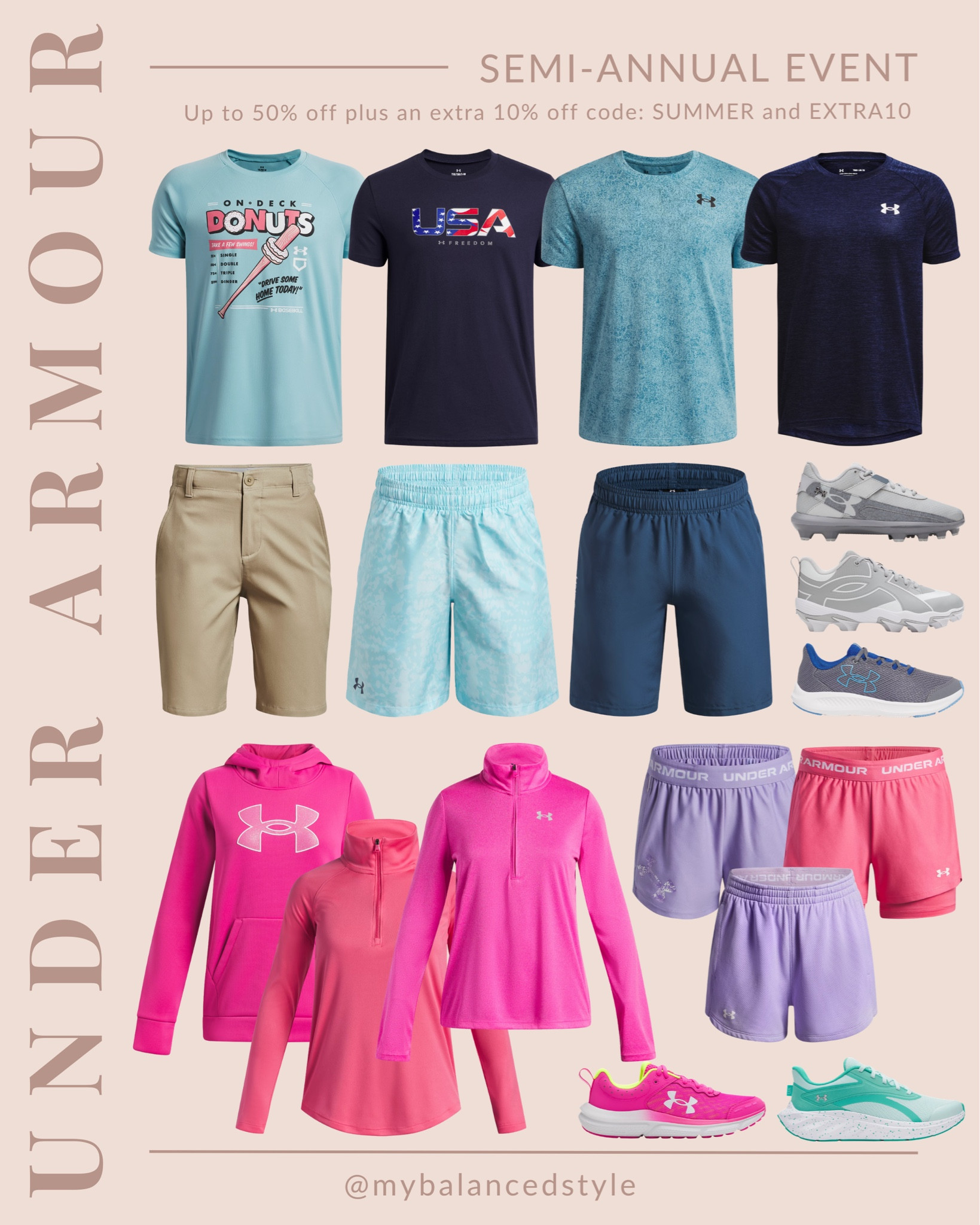 Under armour semi-annual event | Up to 50% off plus an extra 10% off code: SUMMER and EXTRA10

Boys athletic shorts
Girls workout leggings
Kids activewear sets
Youth performance tees
Sports practice outfits
Lightweight training gear
Kids running apparel
Playground ready outfits
Athletic clothing essentials

#LTKSeasonal #LTKActive #LTKSaleAlert