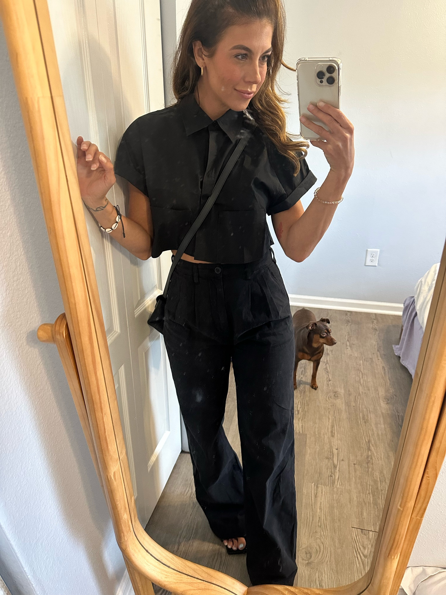 My pup Benito and I are feeling the cropped poplin shirt trend. These shirts have been great for my petite frame and love of wide leg pants! 

#LTKunder100 #LTKstyletip #LTKSeasonal