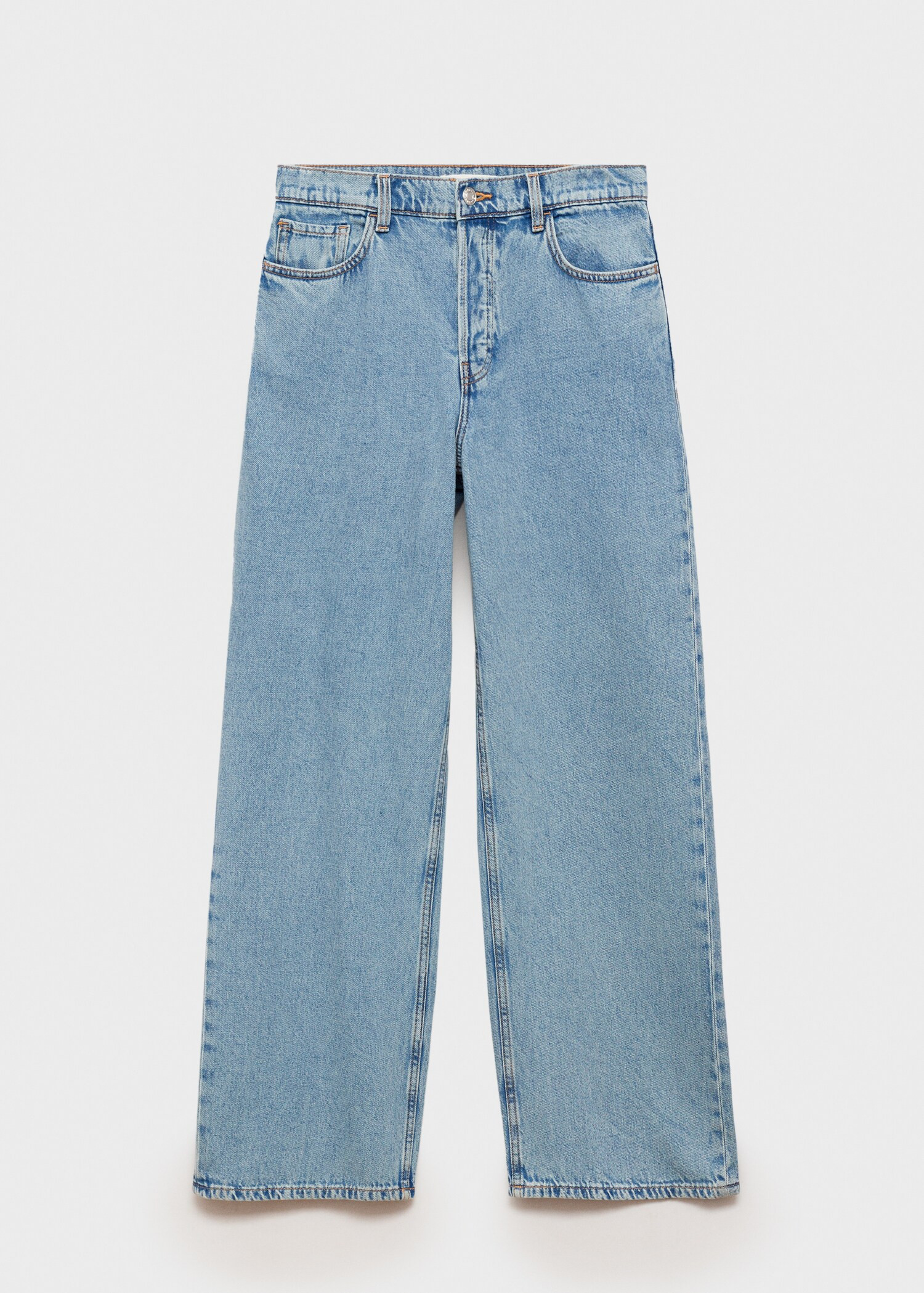 Medium-rise wideleg jeans - Woman | MANGO USA | MANGO (US)