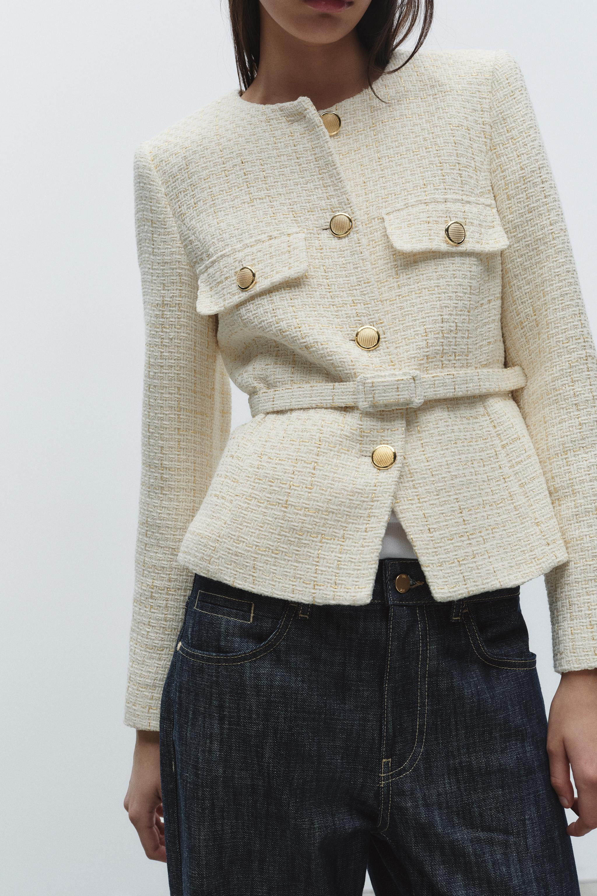 BELTED TEXTURED BLAZER | Zara US