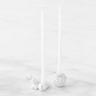 Sculptural Bunny Tiny Taper Holders, Set of 2 | Williams-Sonoma