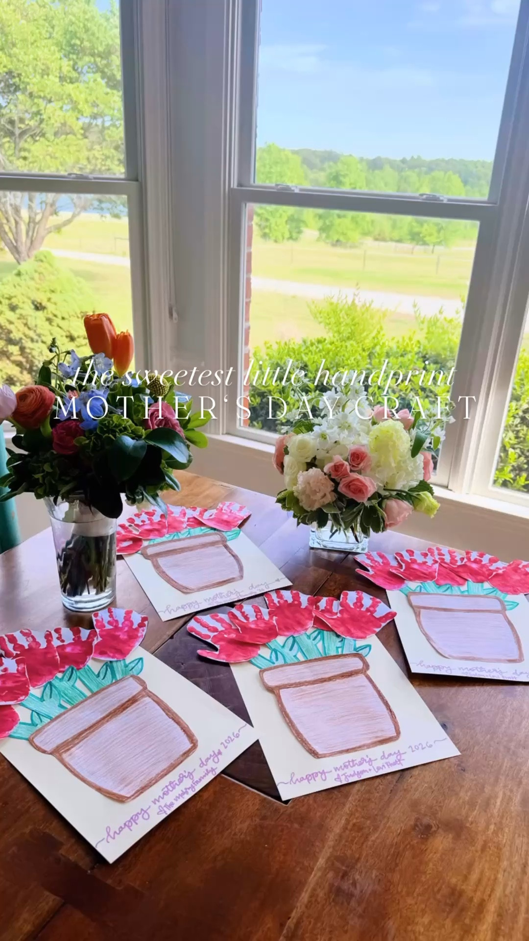 So obsessed with how these adorable little Mother’s Day 🪴 handprint 🖐🏼 bouquet 💐 crafts 🎨 turned out 😍 and can’t wait to share with all the wonderful mothers 🌸 and grandmothers 🌷 in our life for Mother’s Day Weekend ahead!! 💗 #mothersdaycraftidea #mothersdayhandprintart #mothersdaybouquet #mothersdaywithlittles #mothersdaykeepsake 