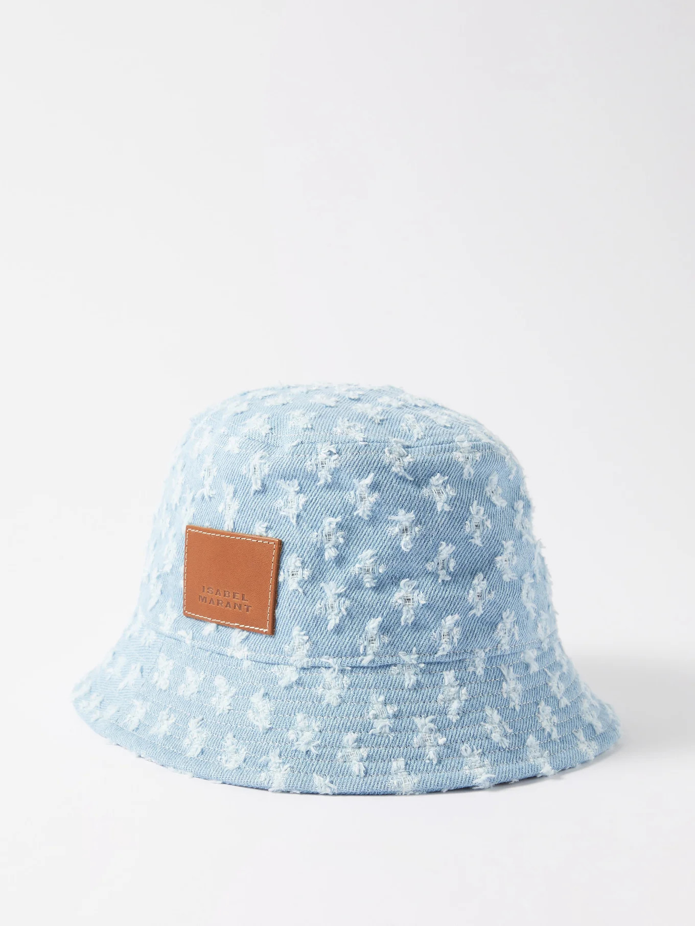 Hayley distressed denim bucket hat | Matches (UK)