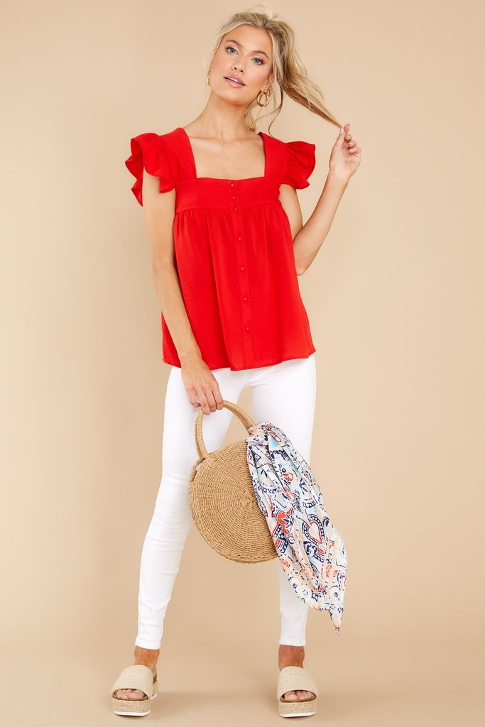 Heart Flutters Red Top | Red Dress 
