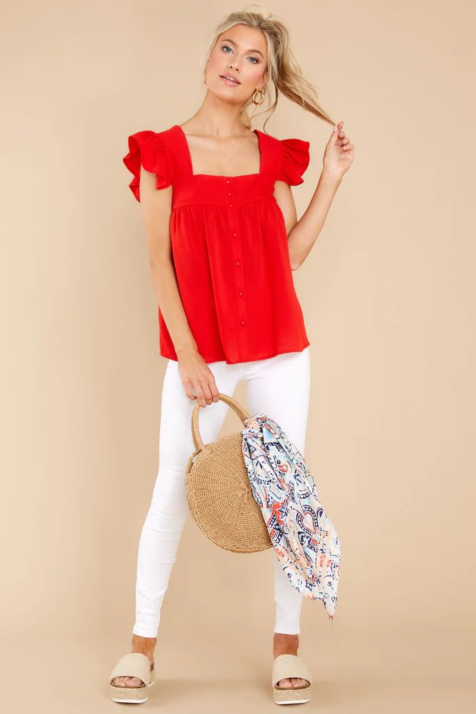 Heart Flutters Red Top | Red Dress 