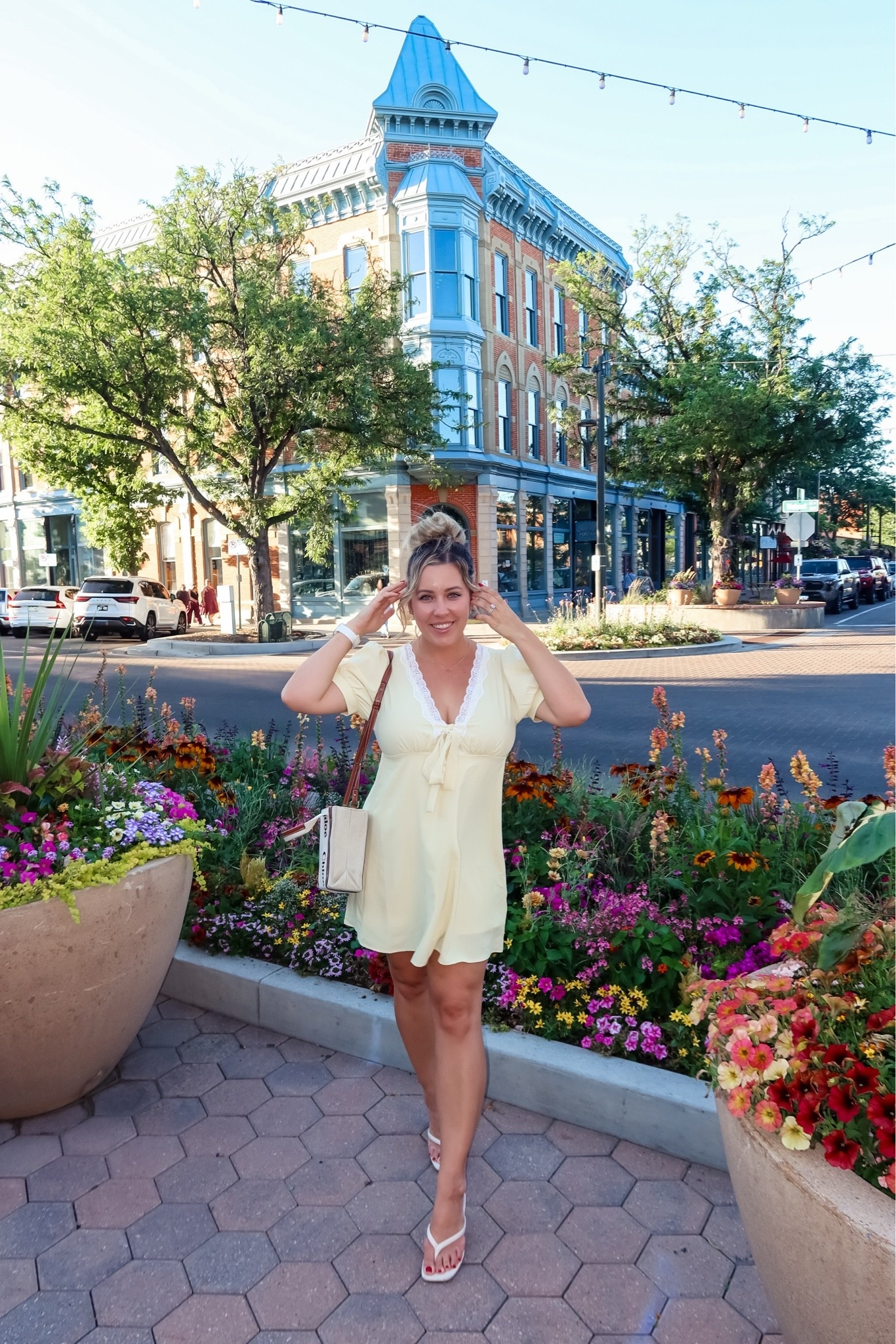 Yellow dress with lace
Yellow summer dress
Summer vacation outfit
Travel outfit
Summer mini dress
Girly fashion 
Dress with bow and lace

#LTKootd #LTKTravel #LTKSeasonal