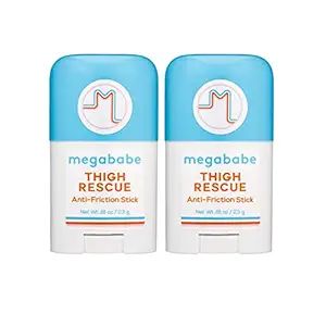 Megababe Thigh Rescue Anti-Chafe Stick Travel Size 0.81 oz - 2 Pack | Amazon (US)