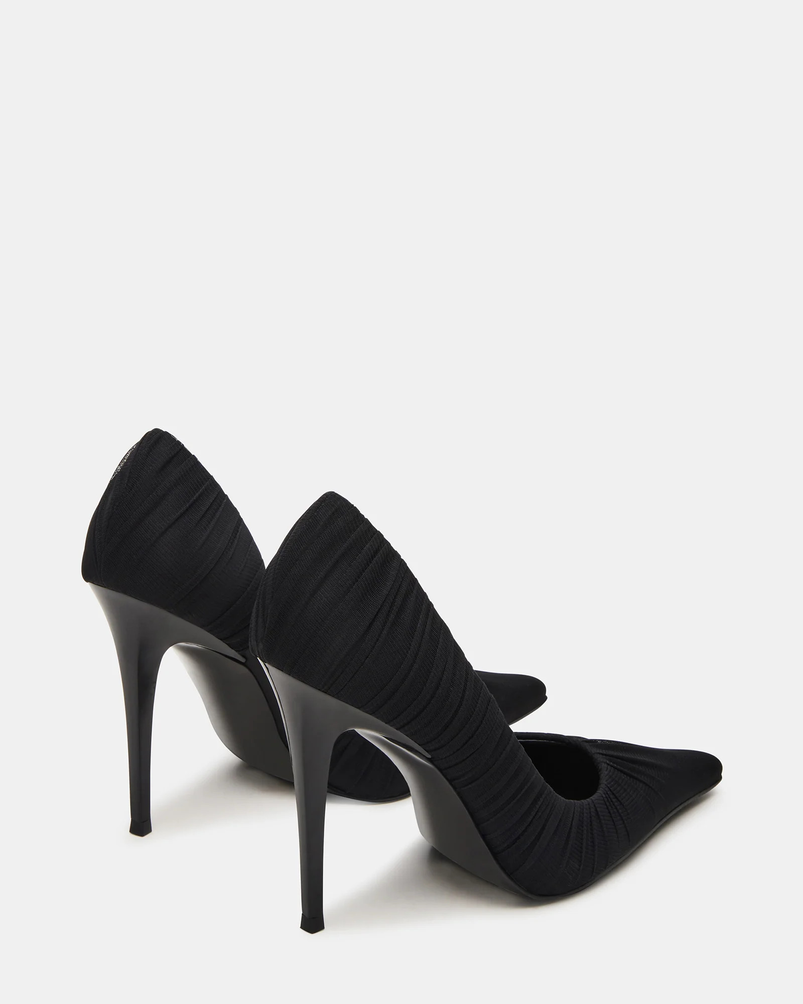 ELEGANTT Black Mesh Pointed Toe Stiletto Heels | Women's Designer Heels | Steve Madden (Canada)