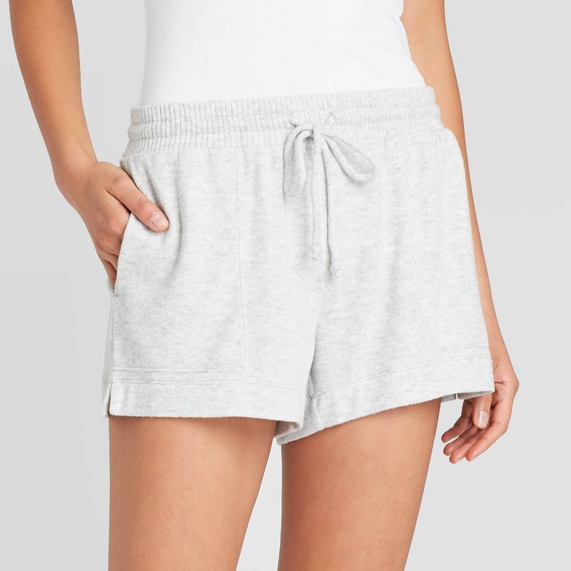 Women&#39;s Perfectly Cozy Lounge Pajama Shorts - Stars Above&#8482; Light Gray M | Target