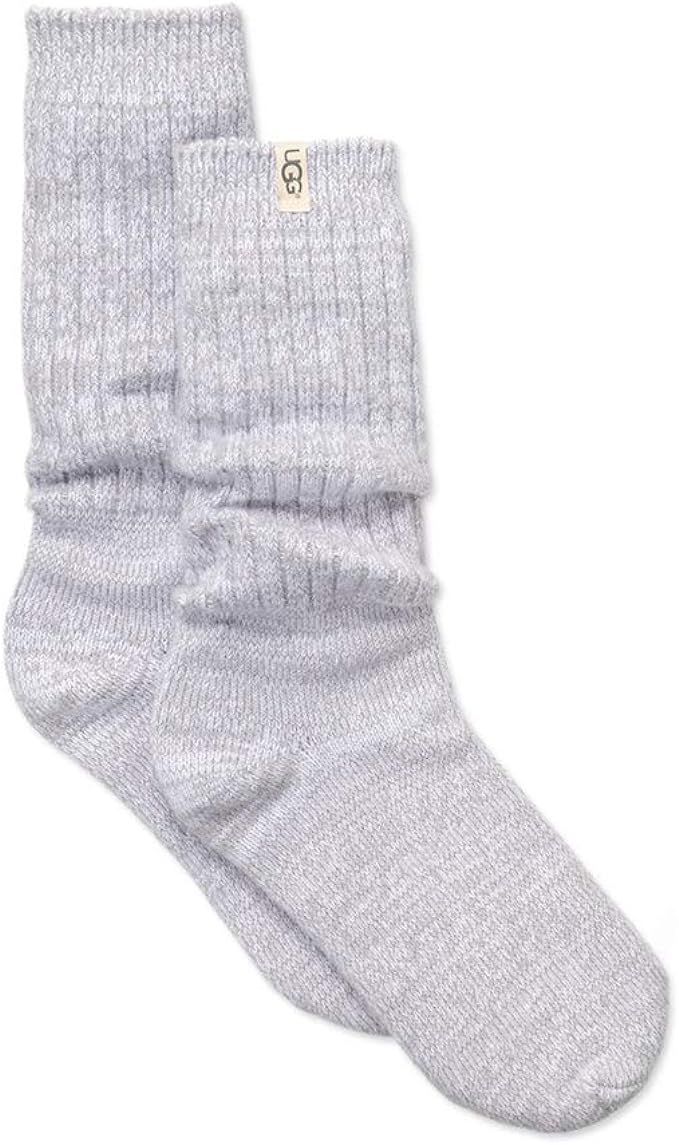 UGG womens Rib Knit Slouchy Crew Sock | Amazon (US)
