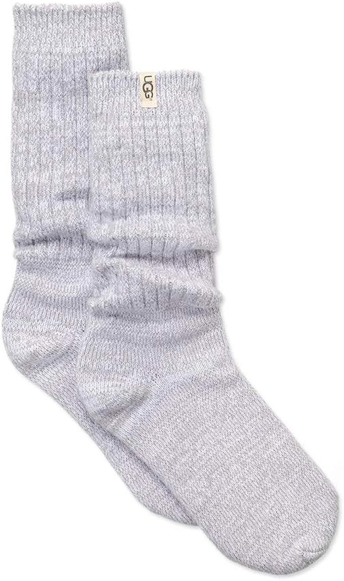 UGG womens Rib Knit Slouchy Crew Sock | Amazon (US)