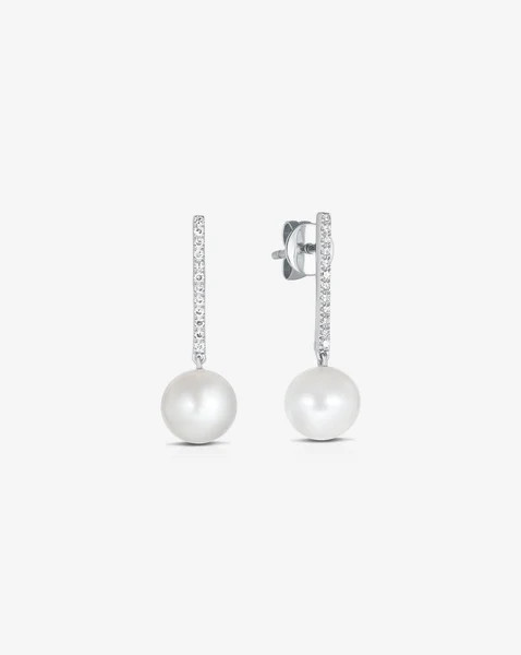 Diamond + Pearl Drop Earrings | Ring Concierge