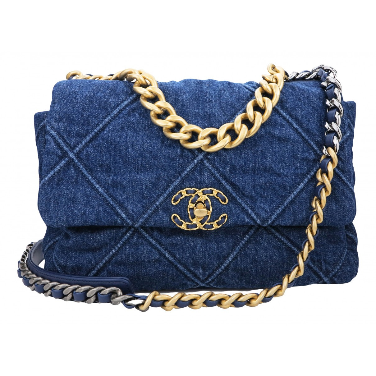 Chanel Chanel 19 Blue Denim - Jeans Handbags | Vestiaire Collective (Global)