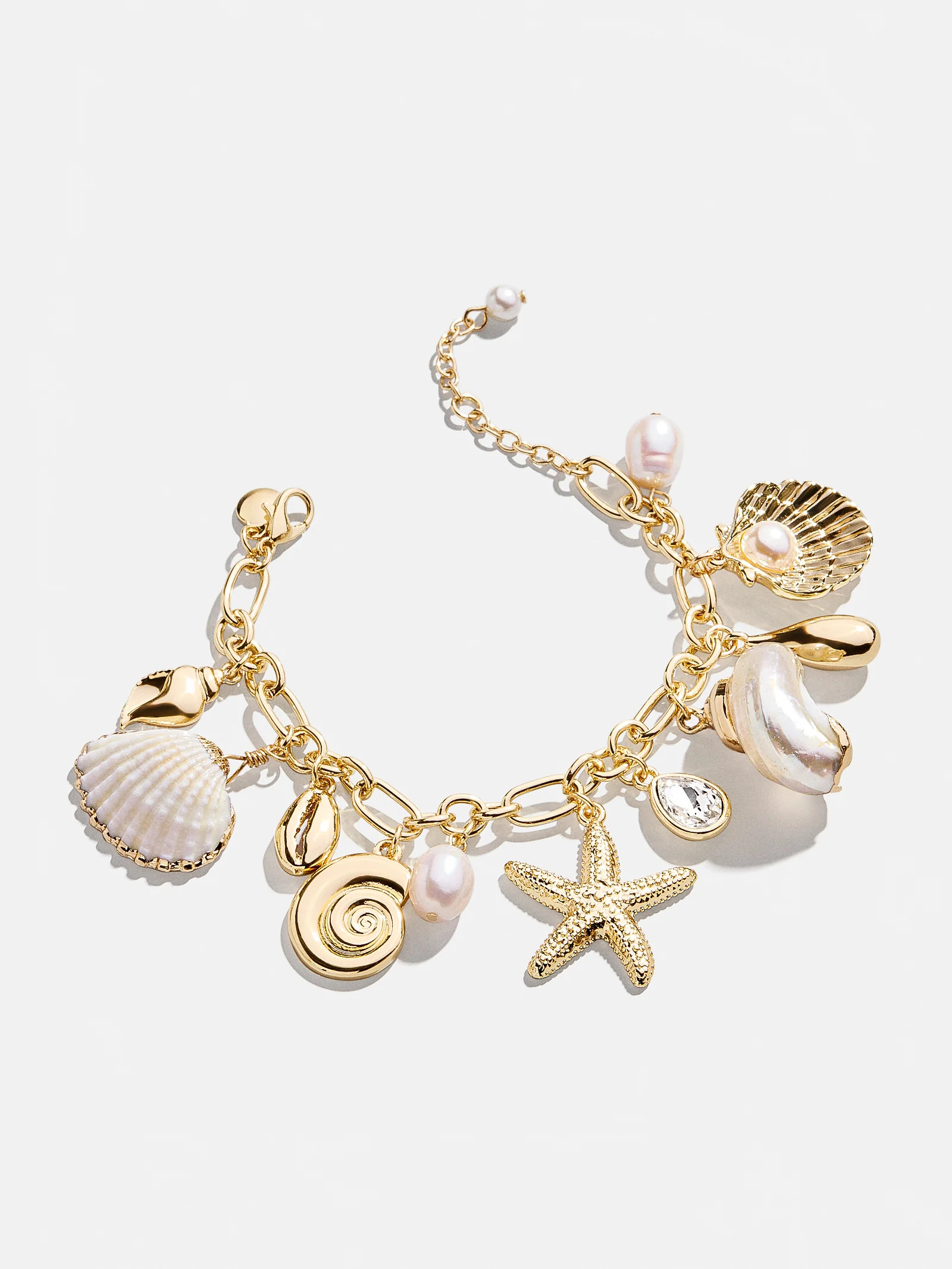 Isla Charm Bracelet - Gold/Pearl | BaubleBar (US)