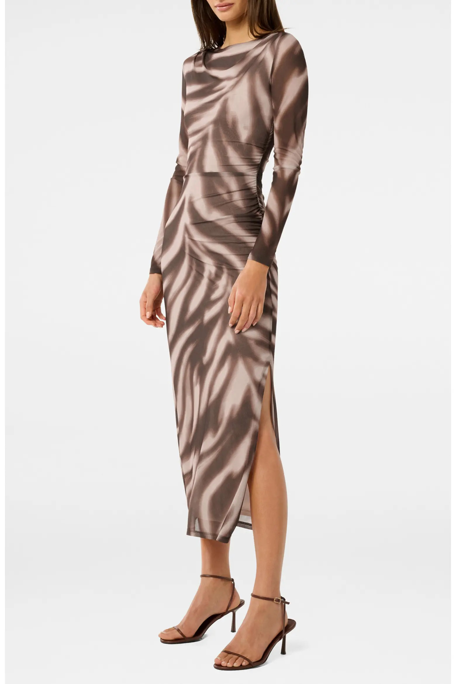Alannah Floral Long Sleeve Mesh Midi Dress (Women) | Nordstrom | Nordstrom