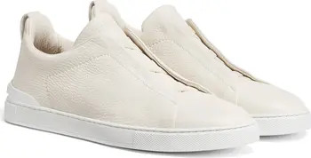 Triple Stitch Deerskin Leather Slip-On Sneaker (Men) | Nordstrom