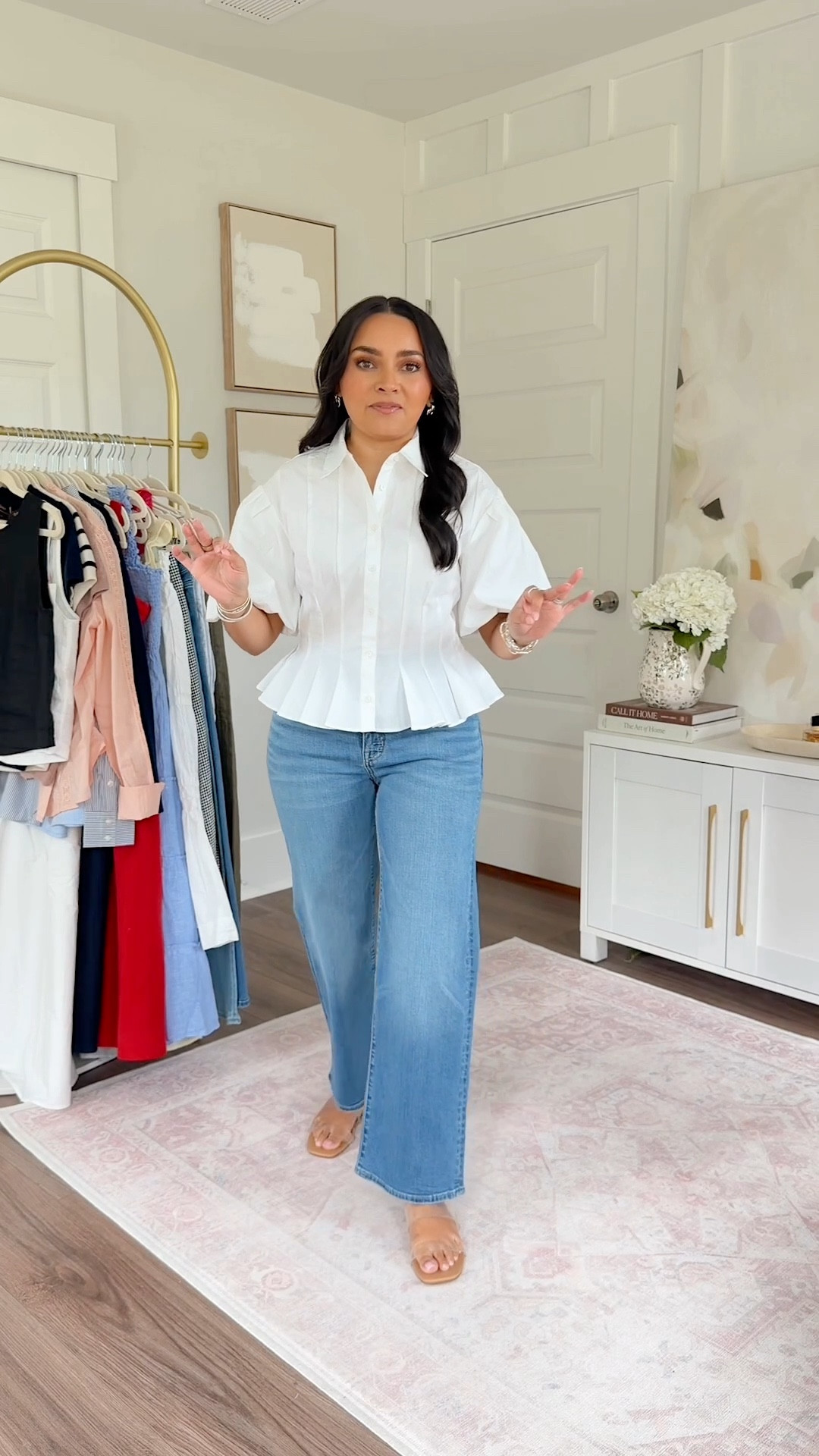 White top size 2 – size up, runs small
Jeans in cobalt wash size 25 regular – sized down, 27” inseam
Clear sandals size 5 TTS

#LTKPetite #LTKgrwm #LTKootd