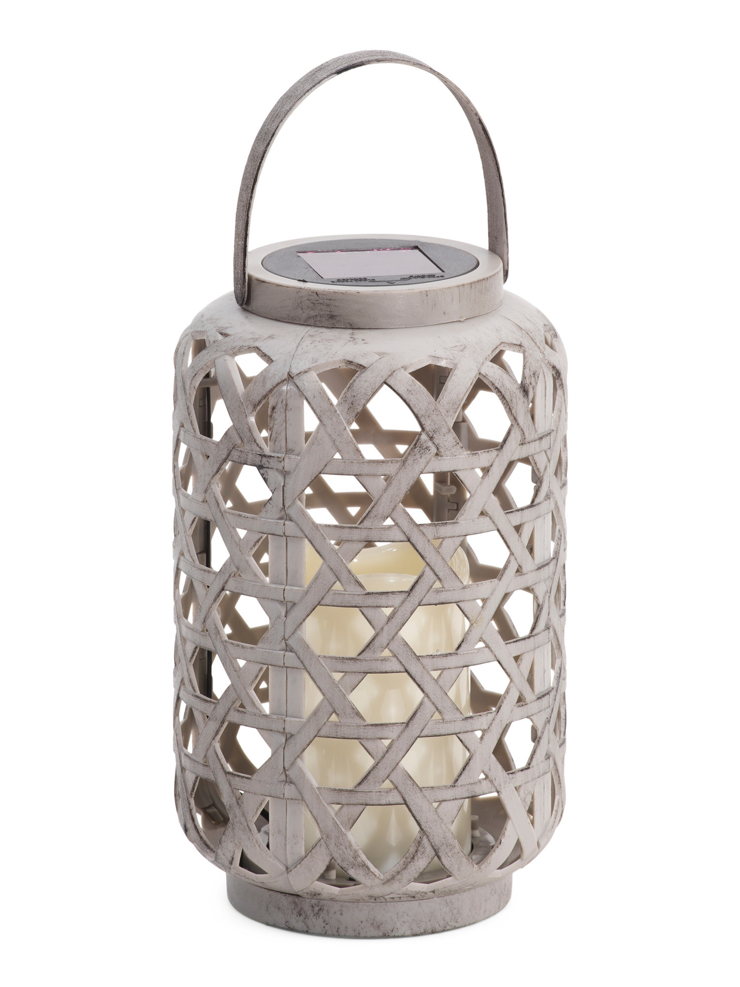 Outdoor Solar Woven Led Candle Lantern | TJ Maxx