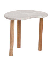 Marble Accent Table With Acacia Wood Legs | Marshalls