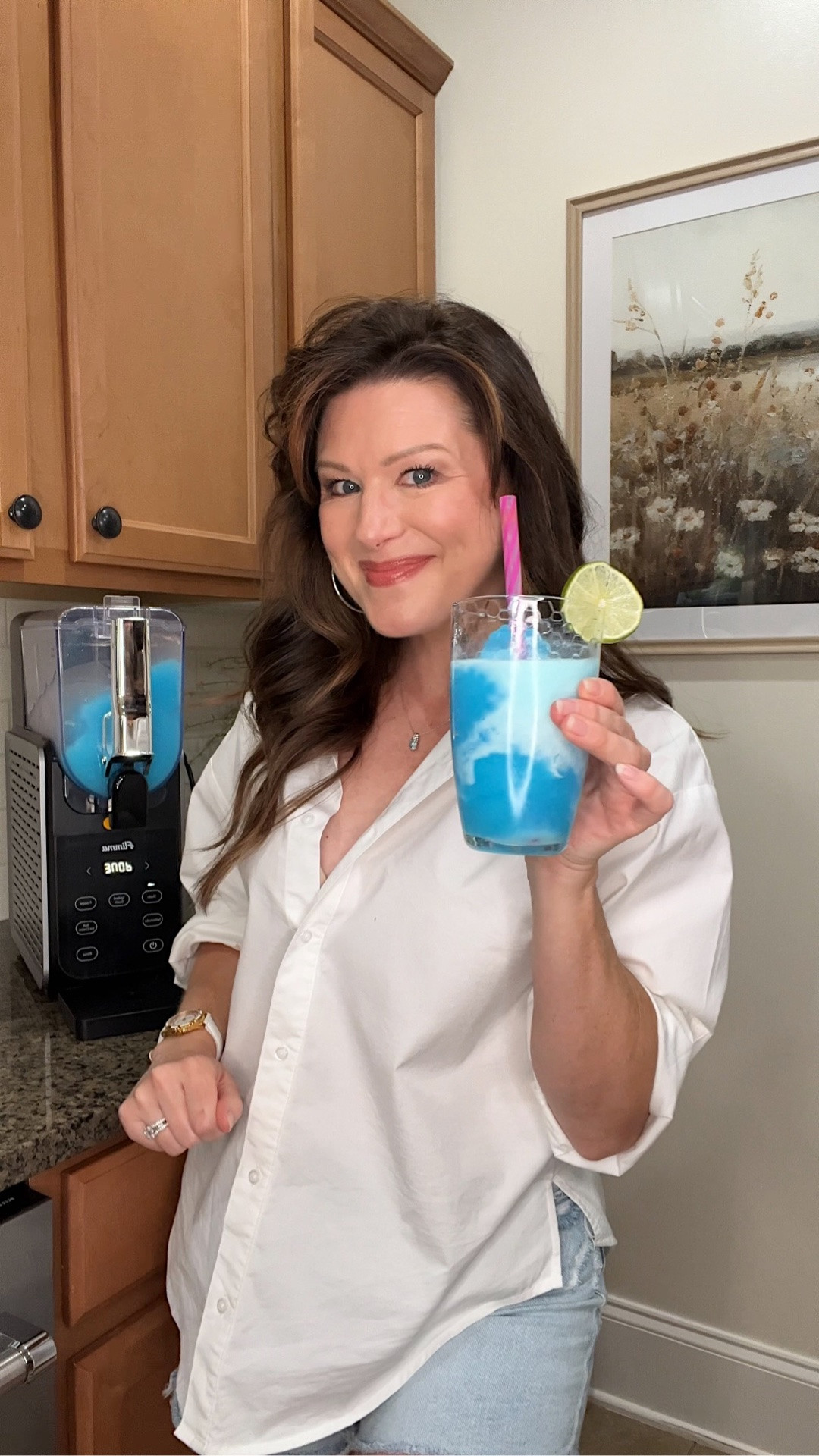 Save 10% with this stackable discount code 4ONK9IAO 

The Flimma Slushie Maker creates easy, delicious slushies in only 15 minutes! 🏖️Recipe Below 🏖️It also makes Milkshakes, Frappes, spiked slushies and soft-serve ice cream. 

The large 120oz container holds up 96oz of liquid, yielding 10-15 cups 🤯

100% dishwasher safe & self-cleaning so clean-up is a breeze! 

🏖️Blue Lagoon Dirty Slushie🏖️

Add to slushie machine
41 oz Sprite
5 Tbsp Blue Raspberry syrup 
2.5 Tbsp Coconut Syrup

Mix until slushie forms. Fill cup 3/4 full with slush, top with Sprite to bring back fizz. Dirty it up by adding 1 to 2 Tbsp Sweet Cream. Enjoy 😉 

#flimma #flimmaslushiemachine #slushiemachine #slushiemaker #dirtyslushie