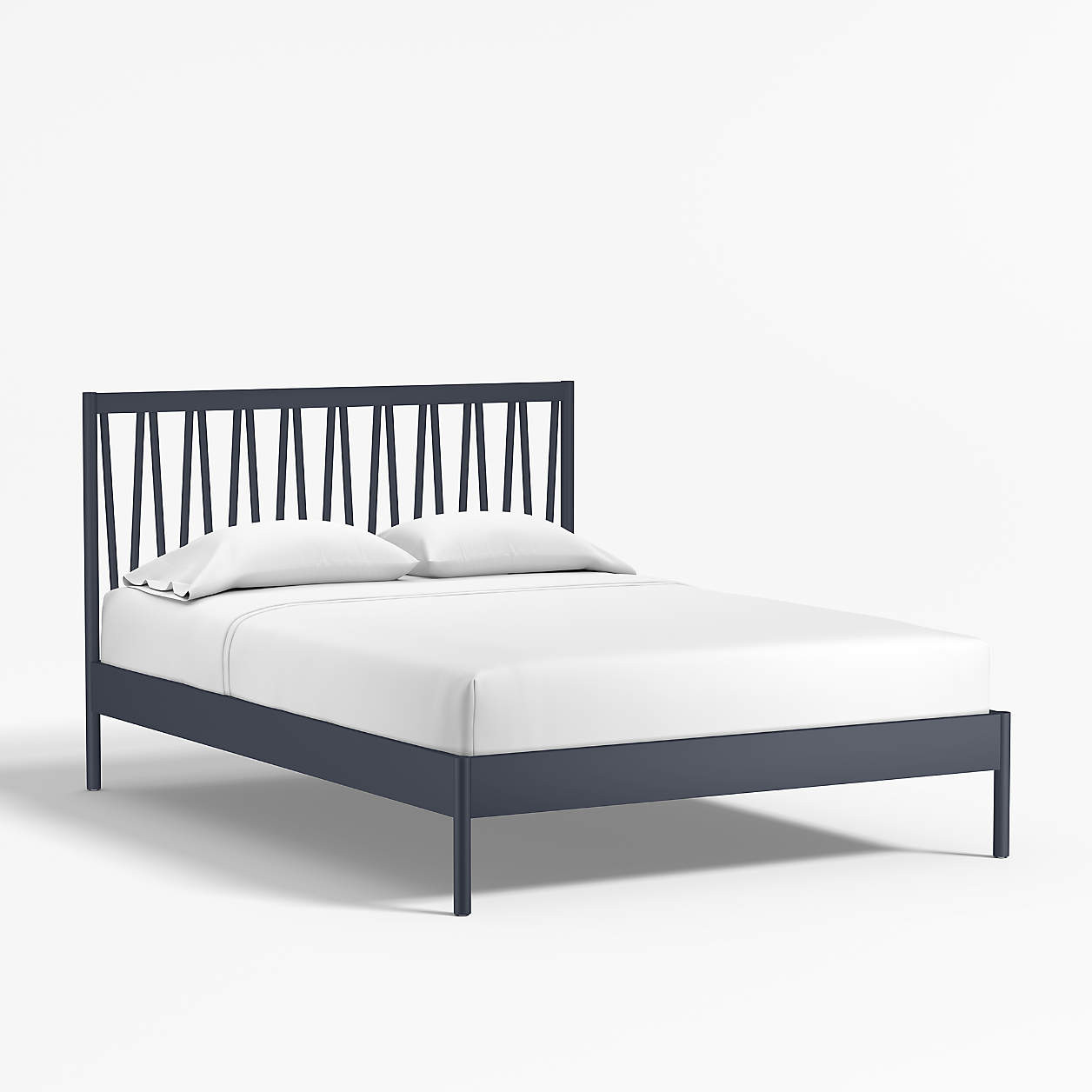 Classic Deep Navy Blue Wood Kids Full Bed + Reviews | Crate & Kids | Crate & Barrel
