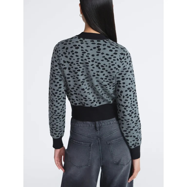 Scoop Women’s and Women's Plus Shrunken Cardigan Sweater, Midweight, Sizes XS-4X | Walmart (US)