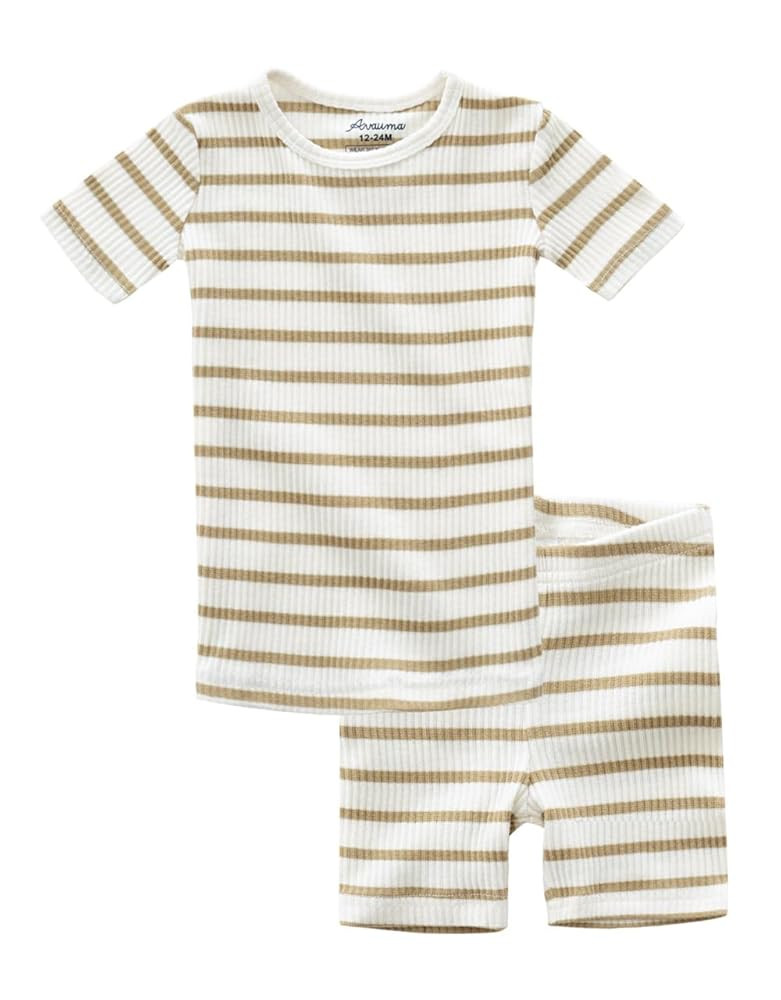 AVAUMA Baby Boys Girls Pajama Set 6M-7T Kids Cute Toddler Snug fit Pjs Cotton Sleepwear | Amazon (US)