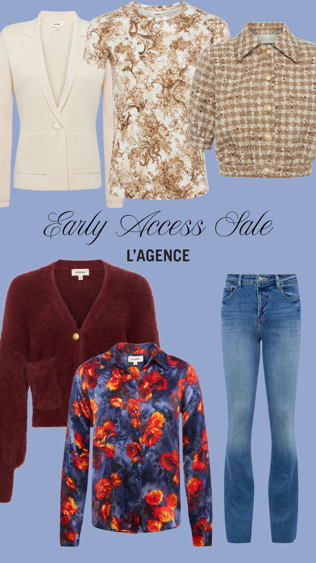 The Black Friday Early Access Event at L'AGENCE starts today! Take 30% off select styles using code "EARLYACCESS" at checkout. Here are some of my favorite cart to closet finds that are at some exceptional deals. I have linked a couple extra too!

Fit4Janine, Fashion, Sale, Holiday Fashion, Gift Guide 

 #LTKGiftGuide #LTKSaleAlert #LTKStyleTip