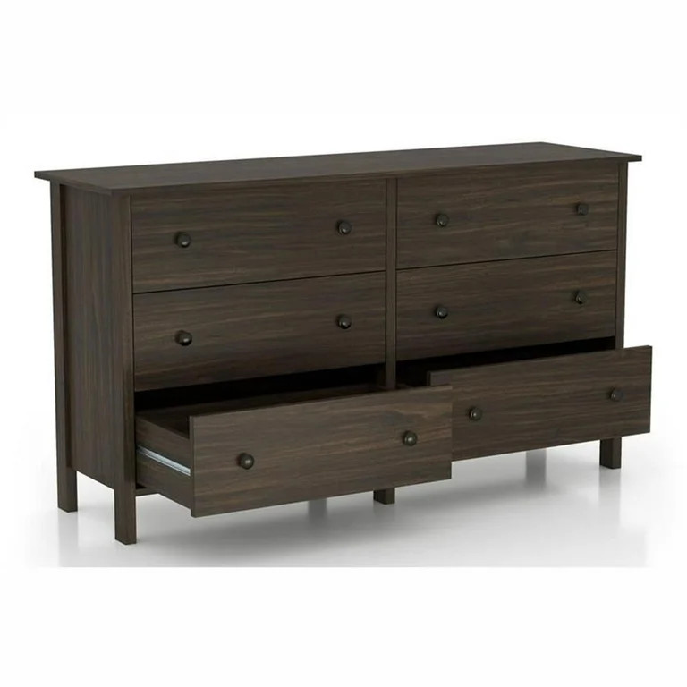 Bowery Hill Transitional Wood 6-Drawer Dresser in Wenge | Walmart (US)