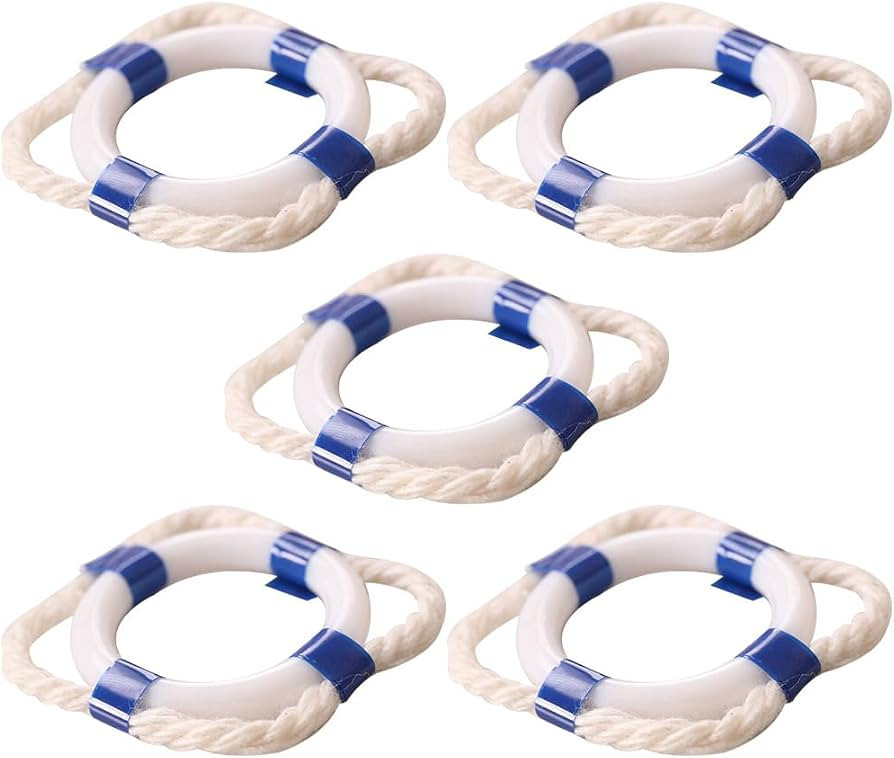 Life Preserver Ring Mini: Miniature Nautical Lifebuoy Decoration - Life Saver Embellishments for ... | Amazon (US)