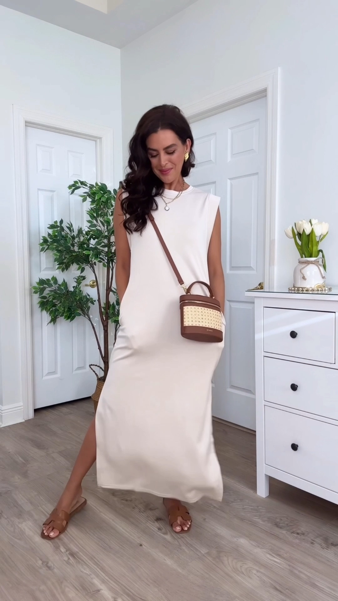 Styling this dress 4 ways☀️ Wearing a size S in the dress! Apricot white color. Wrinkle free, super soft. Shoes are tts. Size M in Jean jacket. Lipstick is 320 hush hush
Bag is from @paris64world 


 Spring dresses, summer maxi dresses,, shoes & accessories, beach vacation , Style tips, fashion hacks, shirt, summer style, casual outfits, how to wear

#springdresses  #outfitideas #resortwear #affiliatelink 
#outfitinspo #amazonfashion #summerfinds#LTKSummerEdit 

#LTKSeasonal #LTKmomlife #LTKgrwm