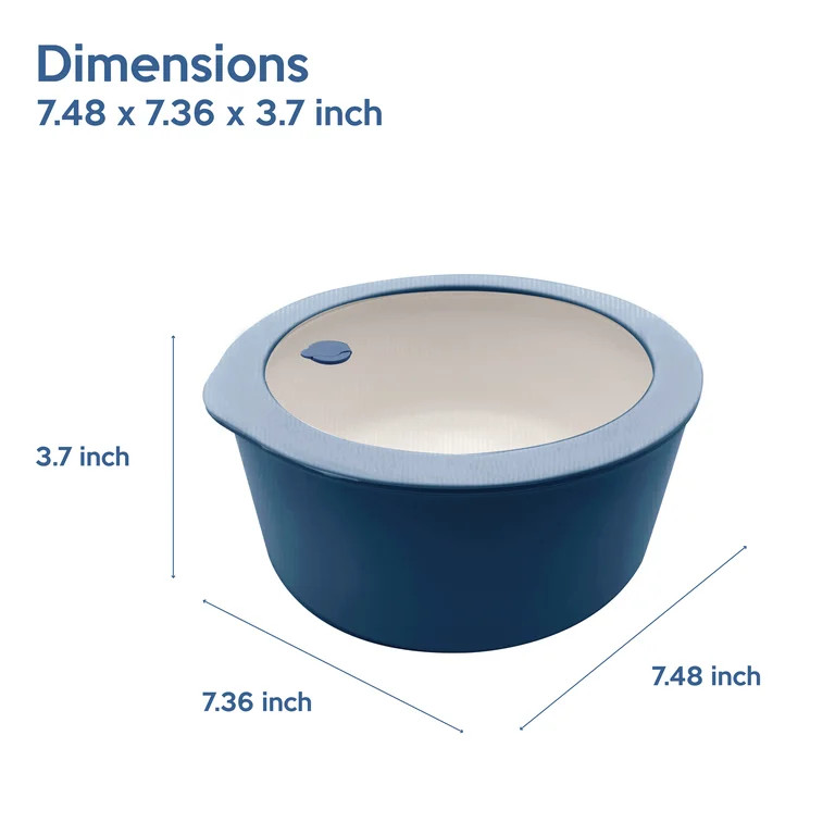 Just Cook Ceramic Glass Large Round Food Storage Container 56Oz or 7 Cups, A Practical Choice for... | Walmart (US)